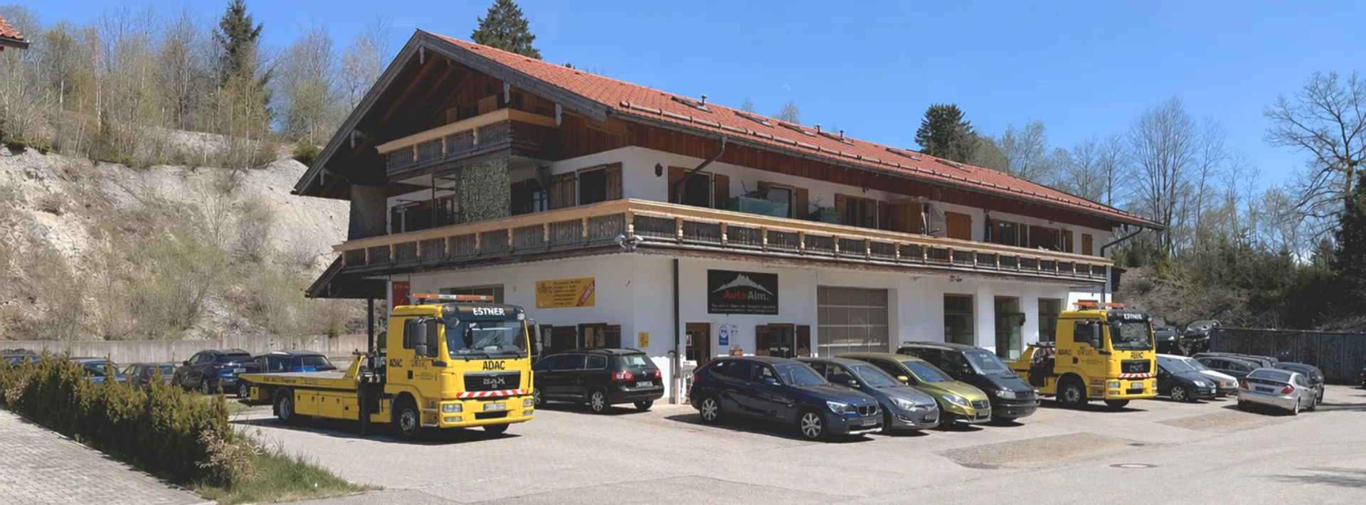 Abschleppdienst ESTNER Standort Reichersbeuern mit ADAC Fahrzeugen
